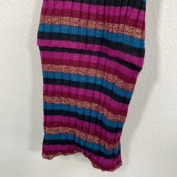 Tina Turk Ribbed Multi colored Colored Top Long Sleeve - Picture 3 of 11